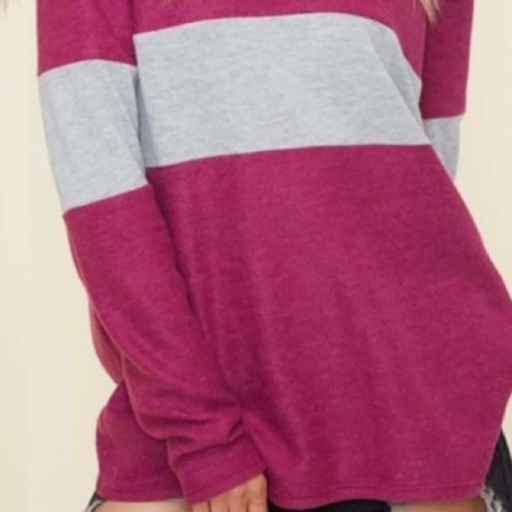 Brushed Knit Colorblock Top - Picture 10 of 16